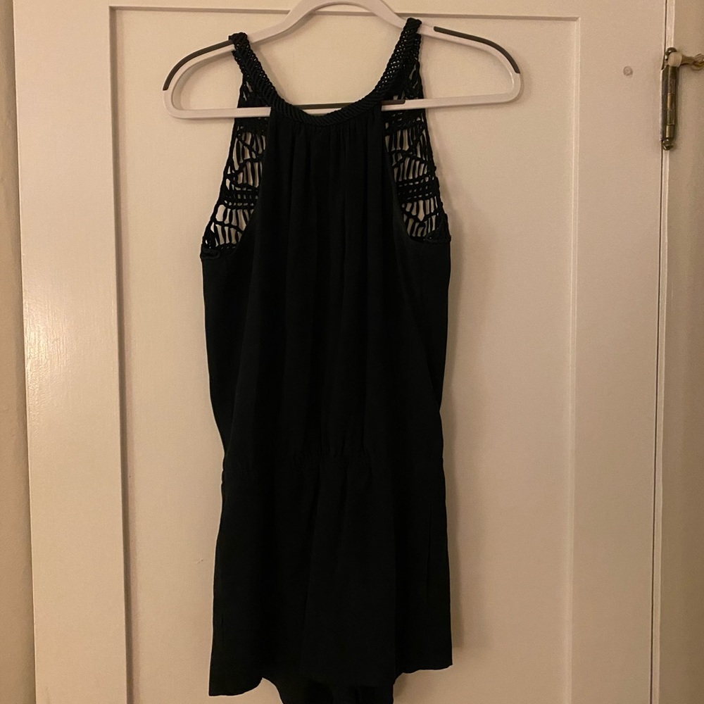 Joie black romper silk
